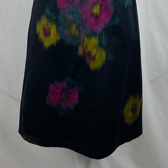 LOFT Black With Watercolor Floral Print Career Office Dress NWOT Size 4 - Picture 4 of 13